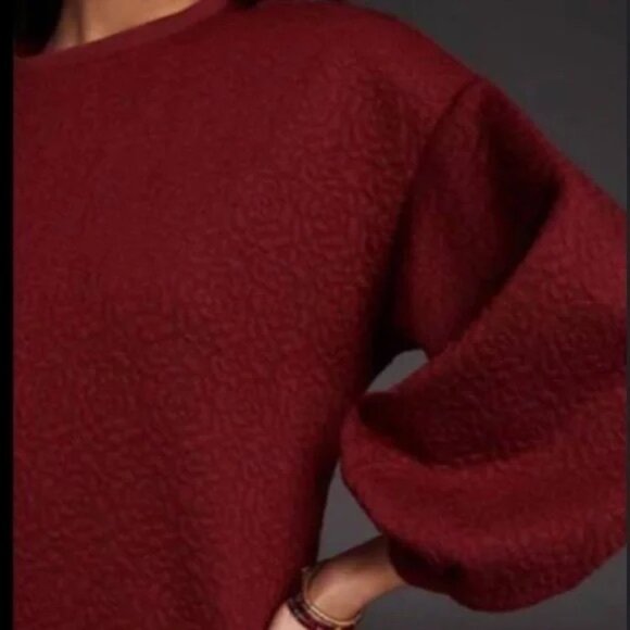 ANTHROPOLOGIE Mare Mare Odila Rose Quilted Mini Dress Burgundy Size XS - Picture 8 of 16